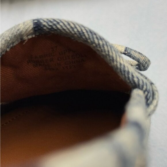 🆕 KURT GEIGER LONDON 🧿 NWOT Eagle Moccasins, Denim Patchwork Sz EU37 US 7 - Picture 13 of 16